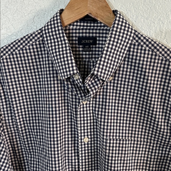 J. Crew Other - J. Crew Men Button Down Navy White Checkered Gingham Shirt